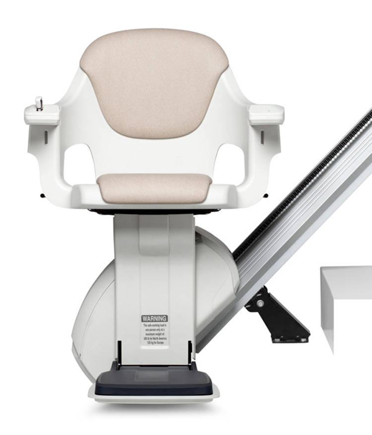 Straight stairlift with rail — all major stairlift brands repaired